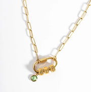 Birthday Stones With Necklace Designs Featuring Multiple Names - Memoriex 