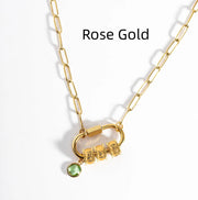 Birthday Stones With Necklace Designs Featuring Multiple Names - Memoriex 