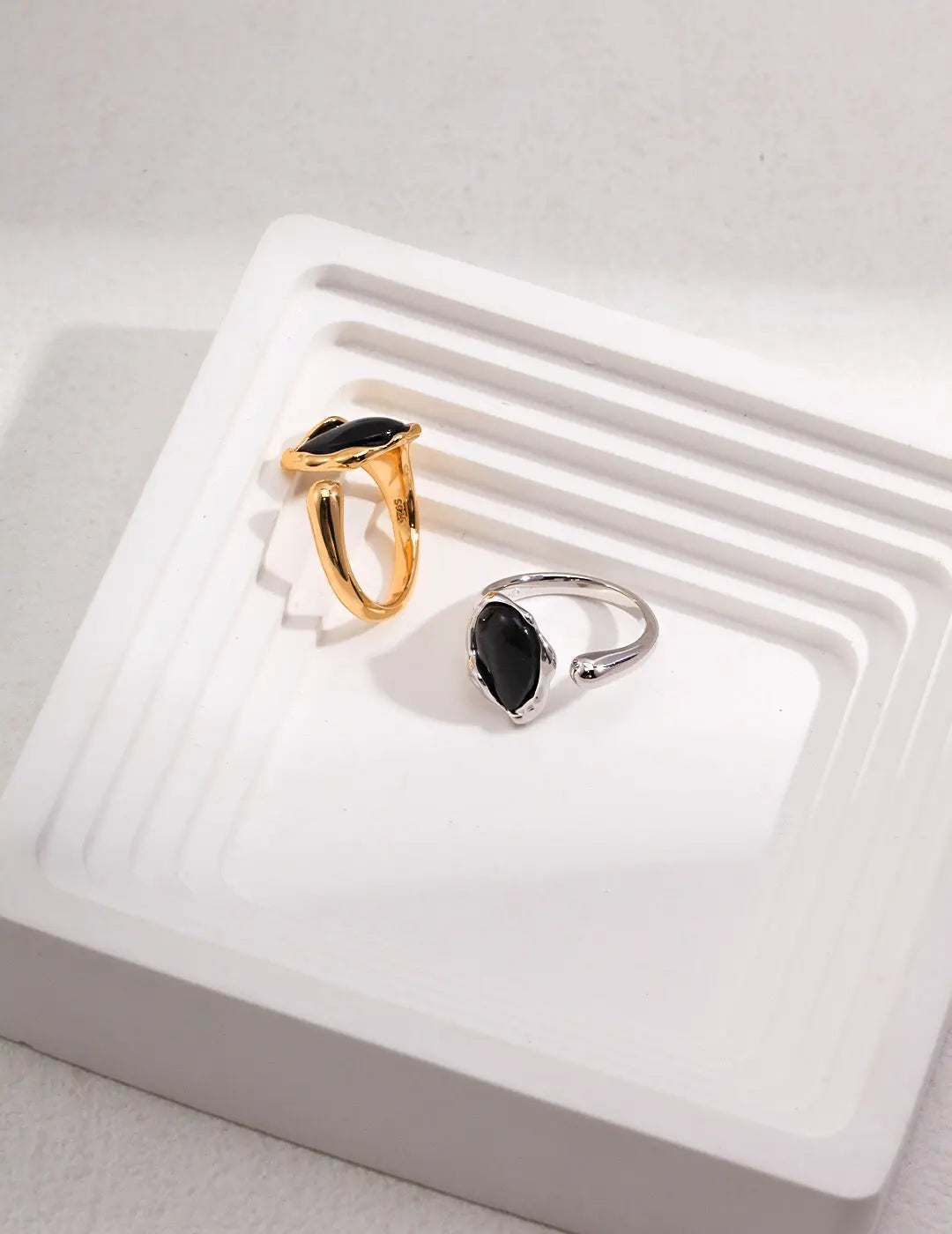 Black Agate Open Ring-1