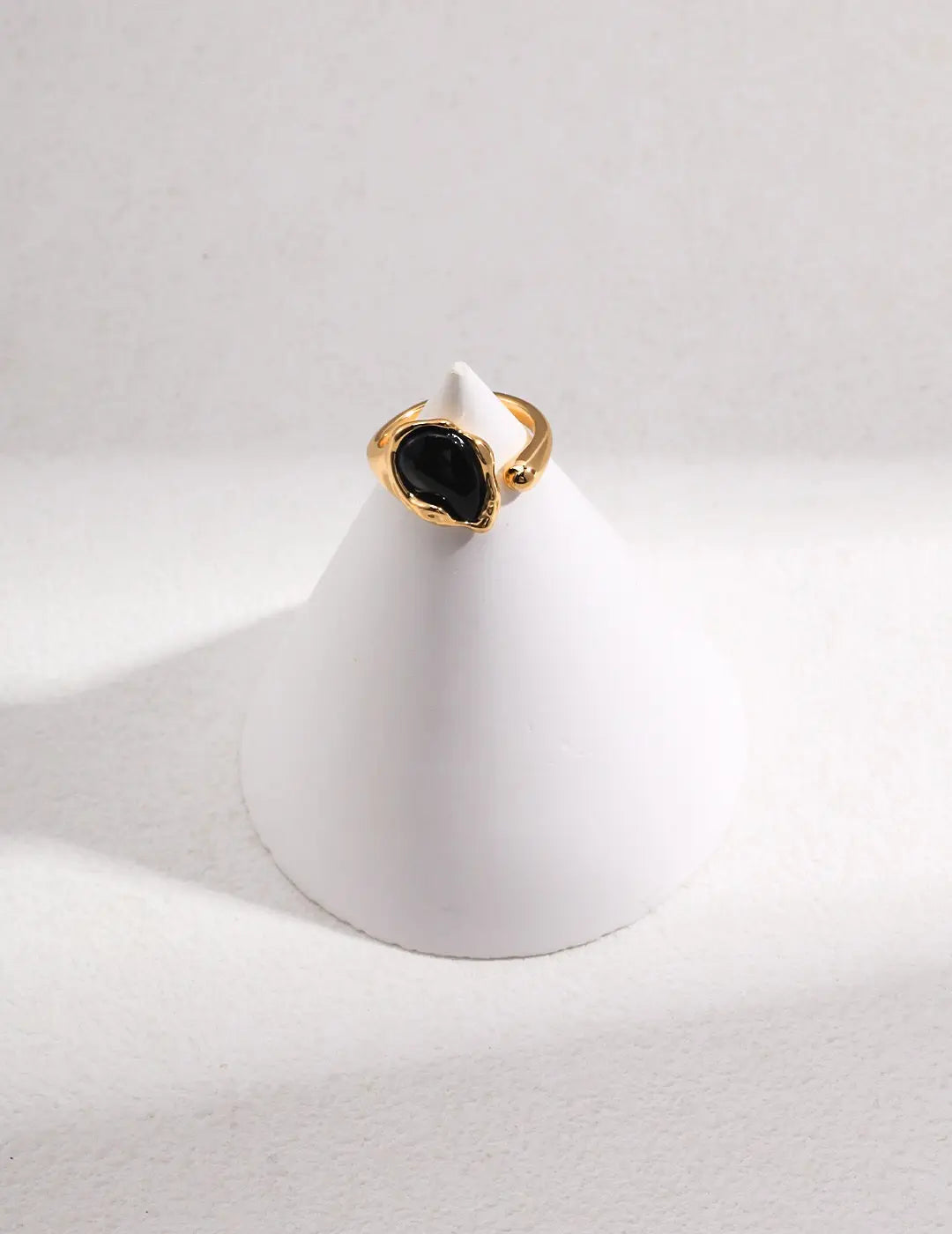 Black Agate Open Ring-4