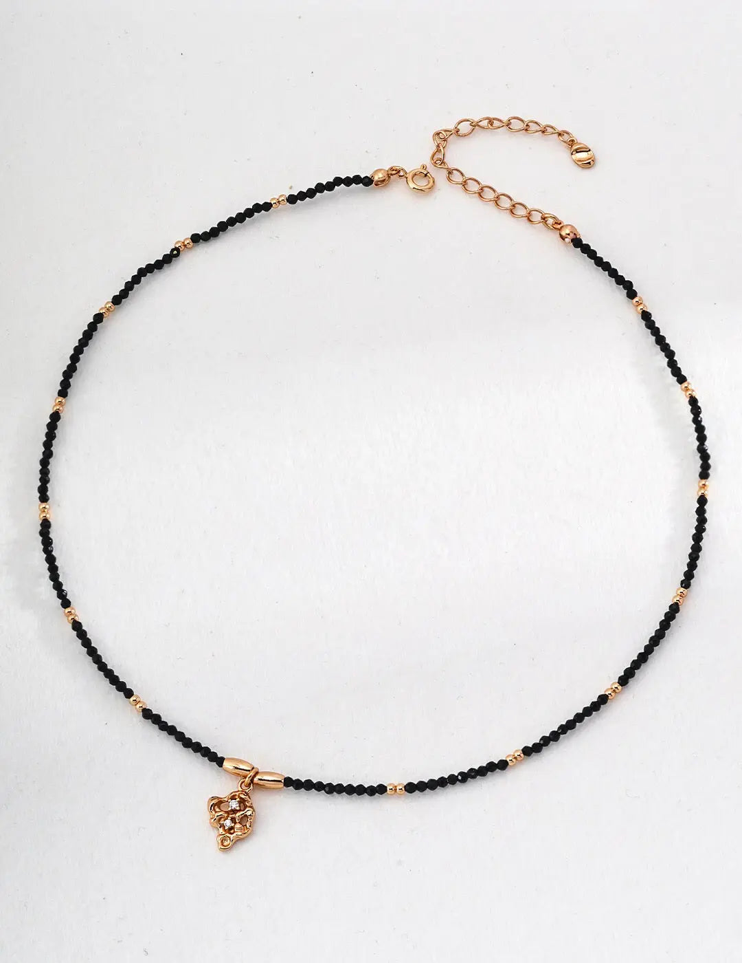 Black Crystal Zircon Necklace-0