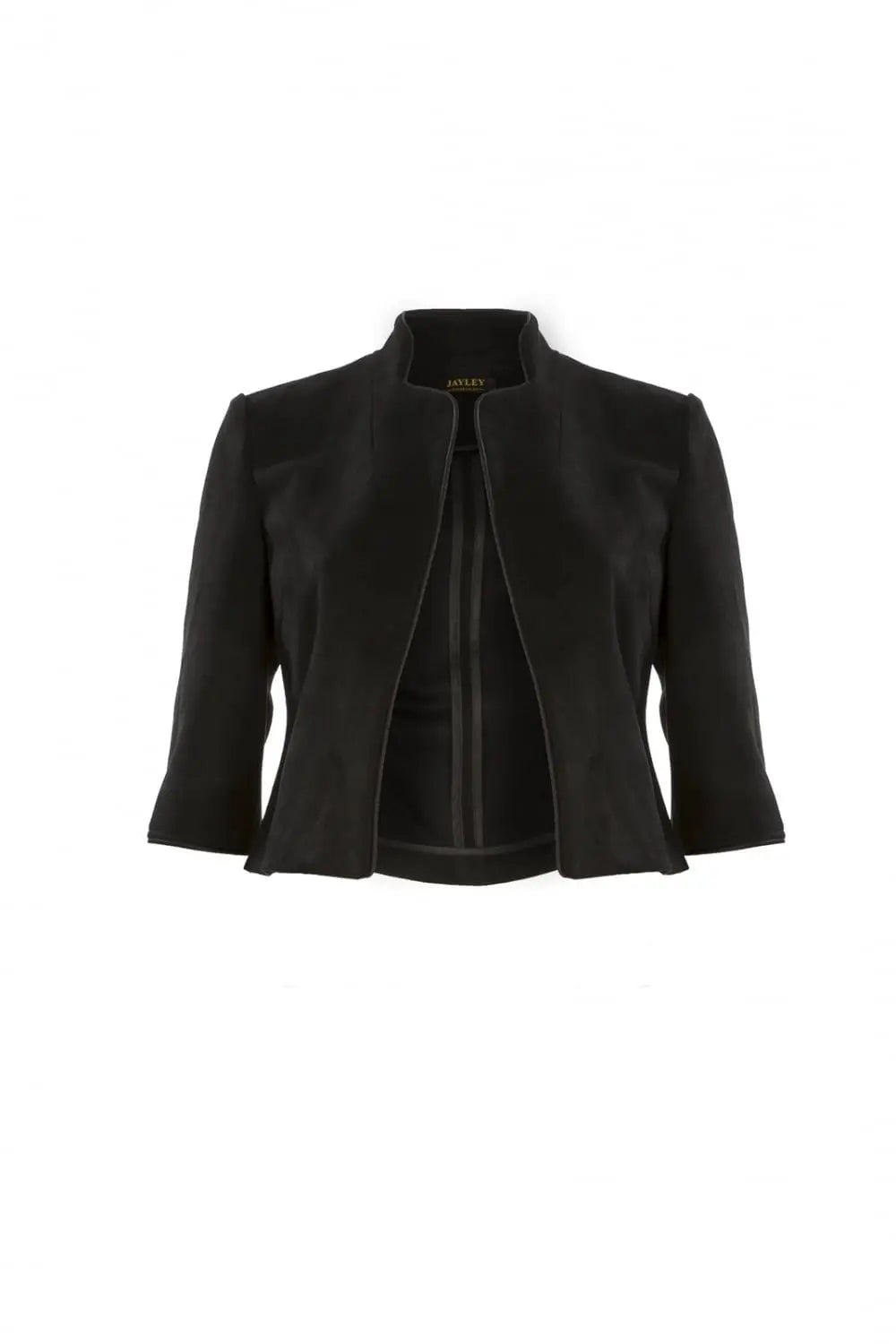 Black Faux Suede Jacket-3