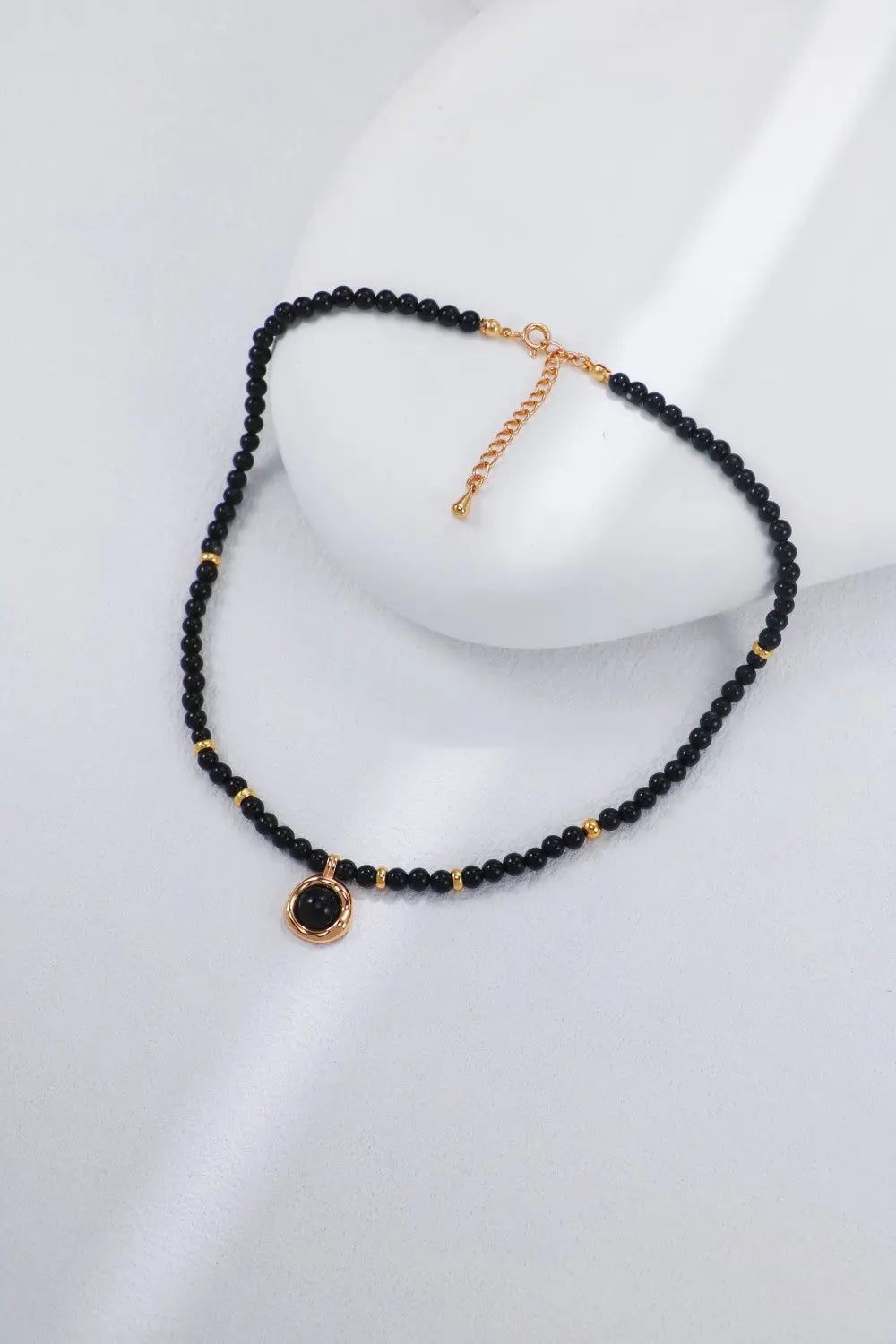 Black Onyx Pendant Necklace-3