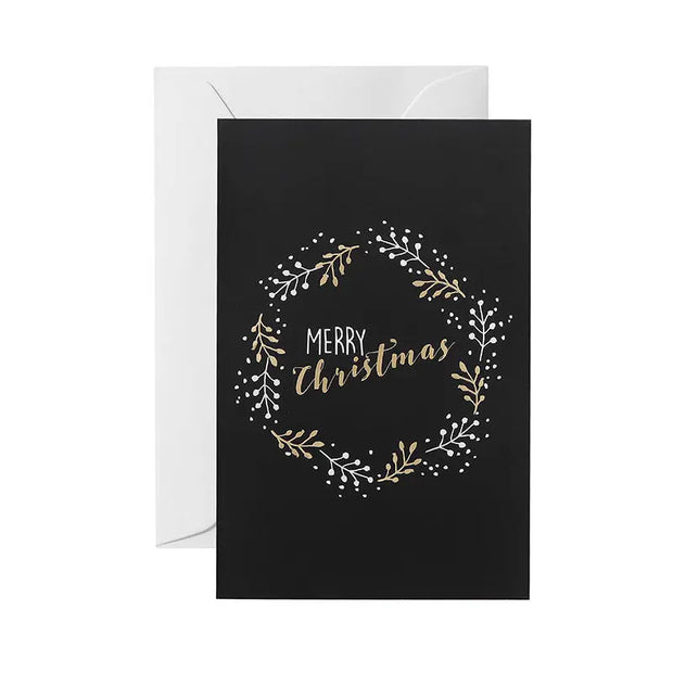 Black folding greeting card - Memoriex 