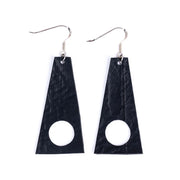 Block Recycled Rubber Earrings - Memoriex 