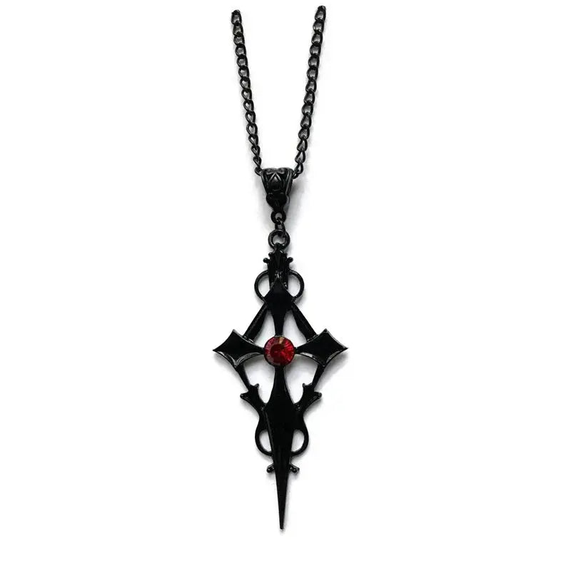 Blood Drop Pendant Necklace-1