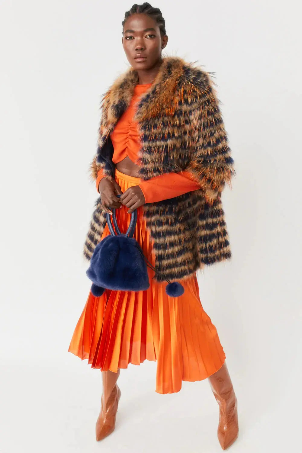 Blue Fox and Coney Fur Coat-1