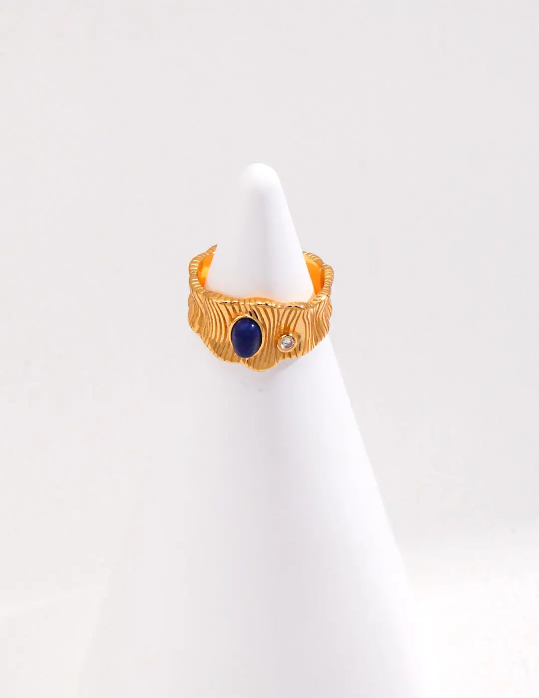 Blue Lapis Lazuli Wave Ring - Memoriex