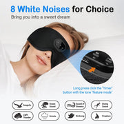 Bluetooth White Noise Milk Silk 3D Eye Socket Full Blackout Breathable Smart Music Sleep Mask - Memoriex 