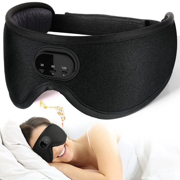 Bluetooth White Noise Milk Silk 3D Eye Socket Full Blackout Breathable Smart Music Sleep Mask - Memoriex 
