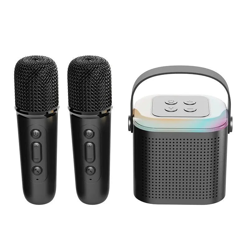 Bluetooth speaker convenient mini karaoke microphone sound system children's karaoke home mini KTV - Memoriex 