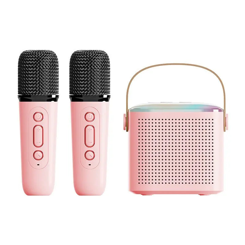 Bluetooth speaker convenient mini karaoke microphone sound system children's karaoke home mini KTV - Memoriex 