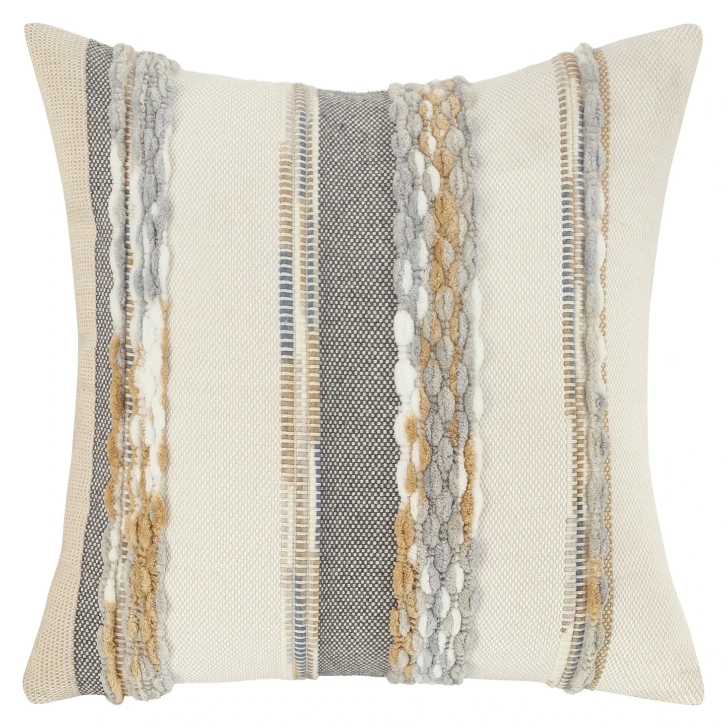 Boho Striped Chenille Throw Pillowcases-6