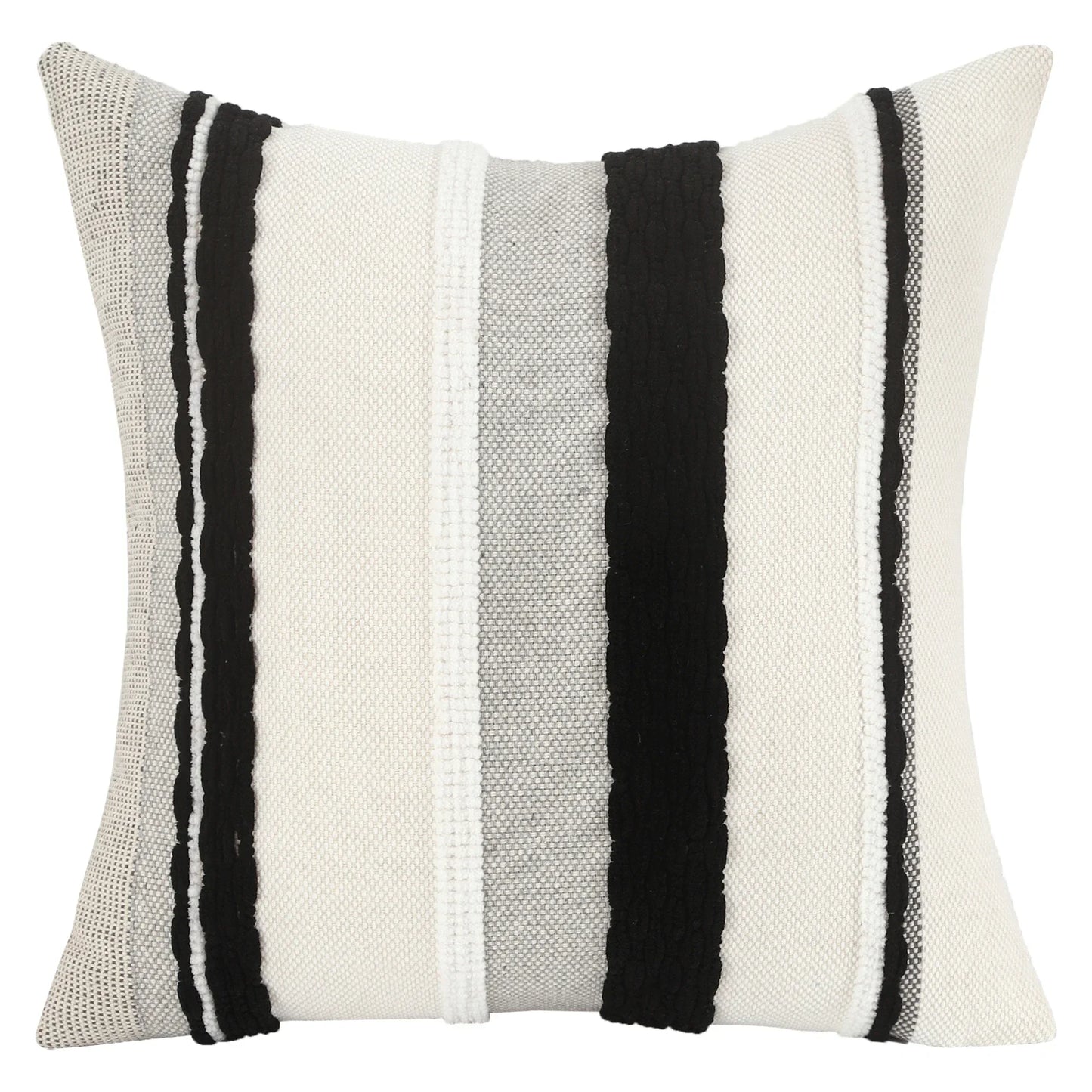 Boho Striped Chenille Throw Pillowcases-7