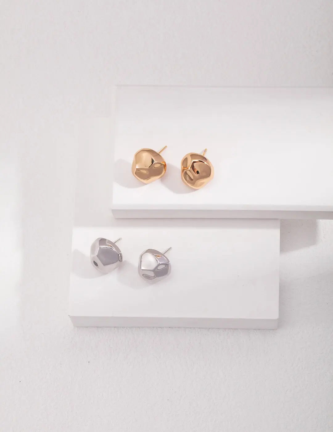 Bold Geometric Stud Earrings-0