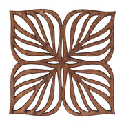 Botanical Upcycled Teak Wood Coasters - Set of 2 or 4 - Memoriex 