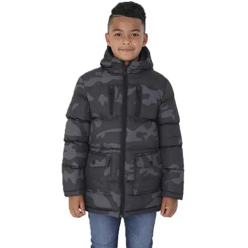 Boys Brave Soul Oakwood Camo Padded School Jacket-2