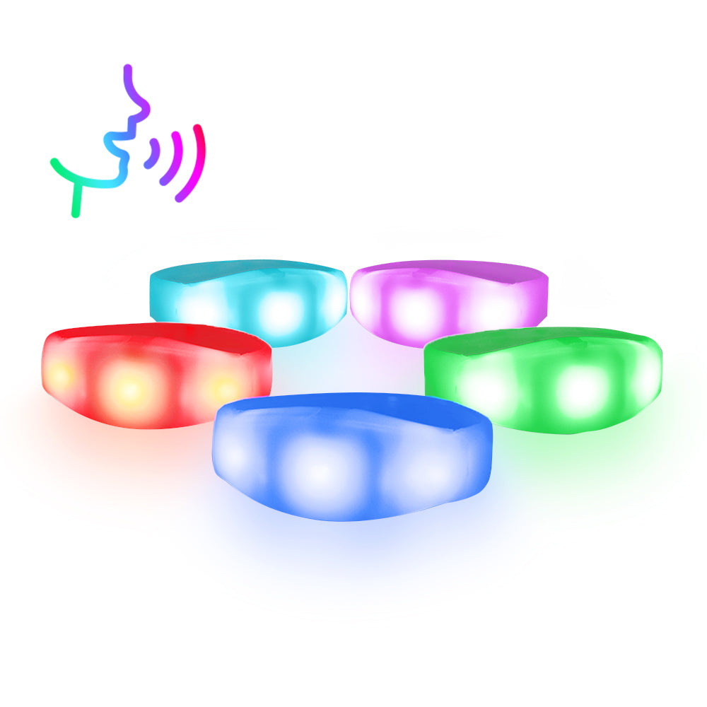 Sound Activated LED Silicone Wristband for Events (400PCS/1 Carton)-0