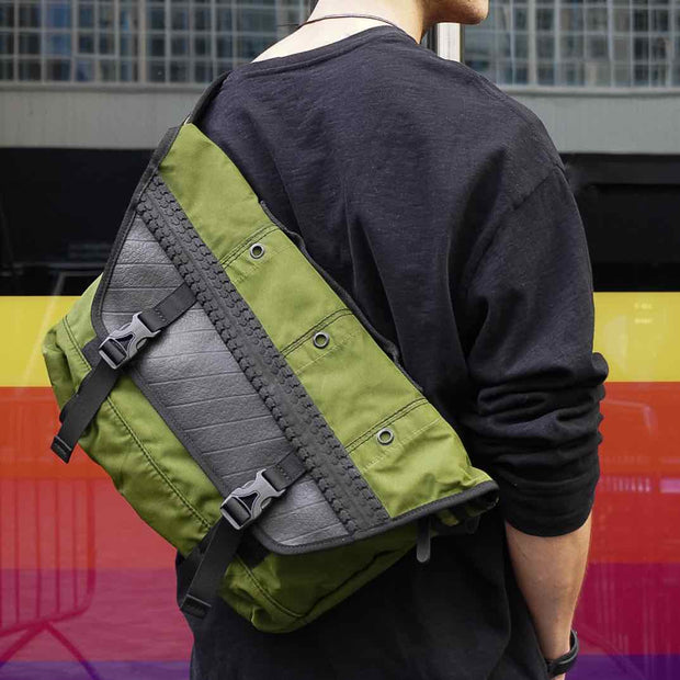 Bradley Upcycled Water Resistant Bike Messenger Bag - Memoriex 