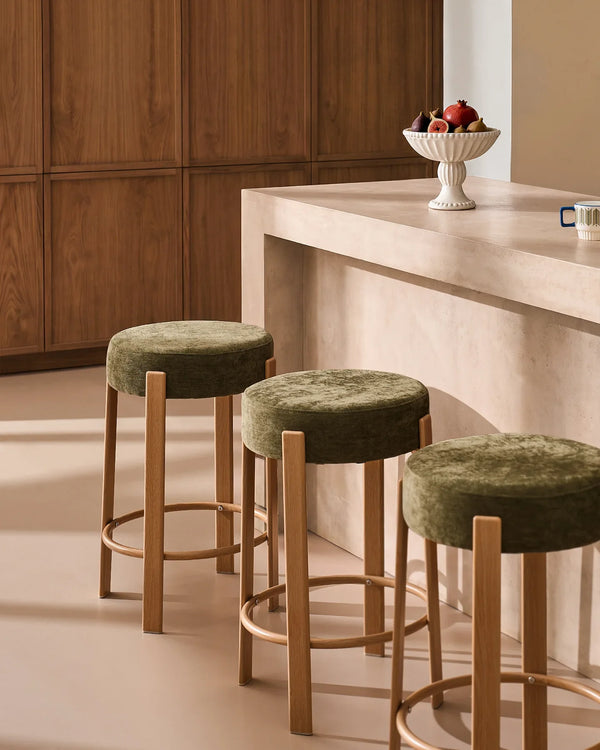 Bramley Green Linen-Blend Backless Bar Stools [65cm] [Pre-Order]-0