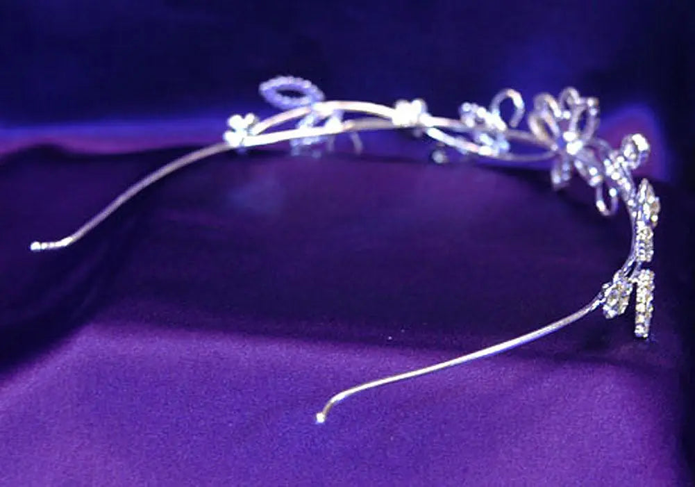 Bridal Wedding Crystal Butterfly Headband Tiara XT1078-3