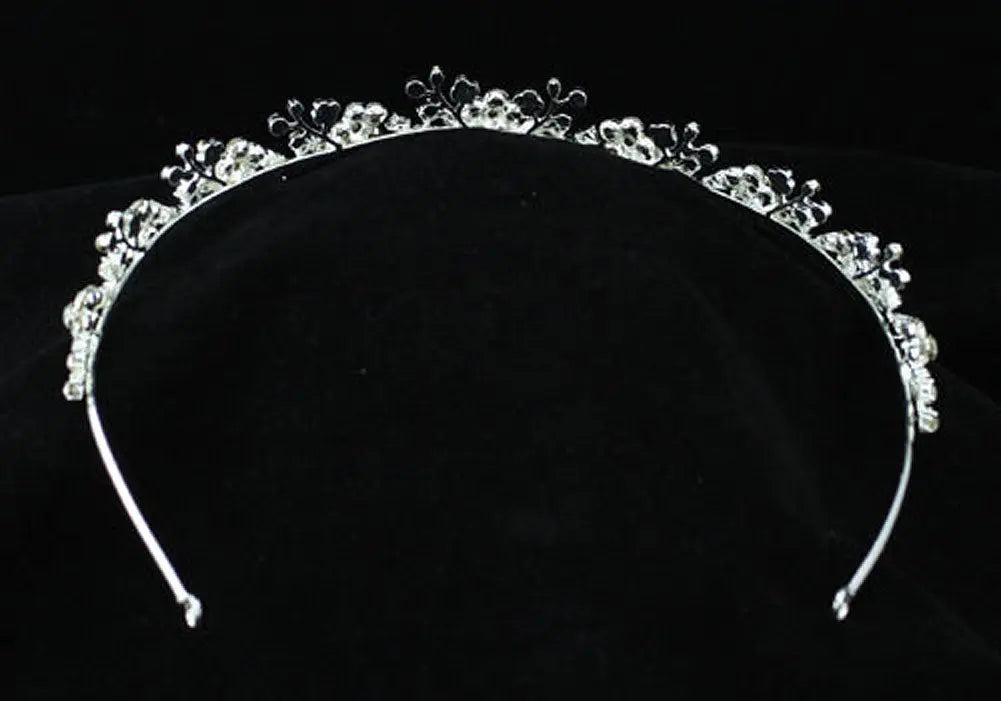 Bridal Wedding Crystal Flowers Headband Tiara XT1132-2