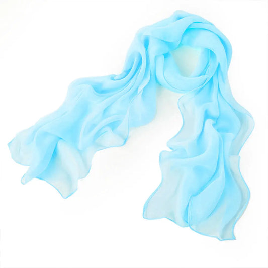 Bright Blue - Plain Chiffon-0