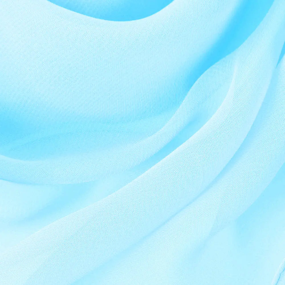 Bright Blue - Plain Chiffon-2