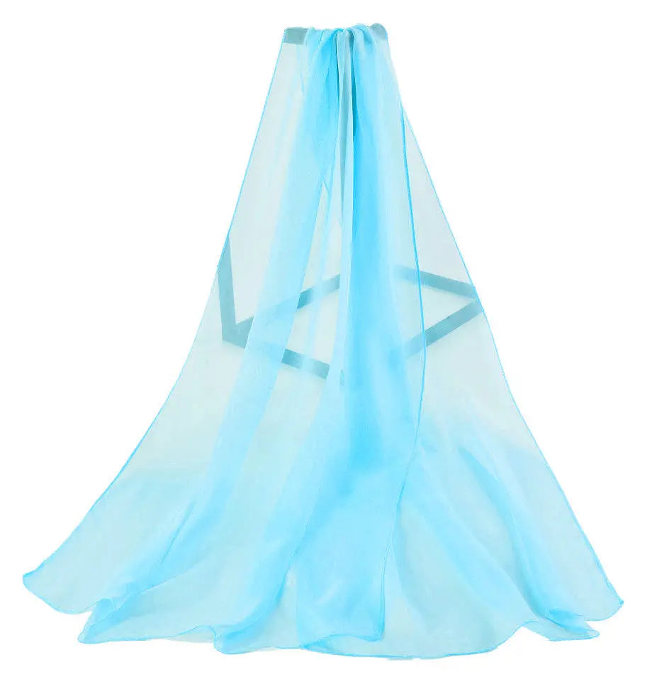 Bright Blue - Plain Chiffon-3