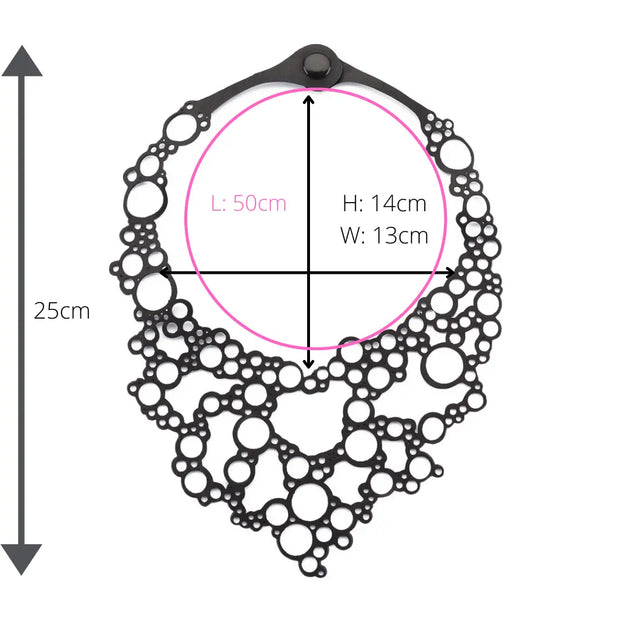 Bubbles Recycled Rubber Necklace - Memoriex 