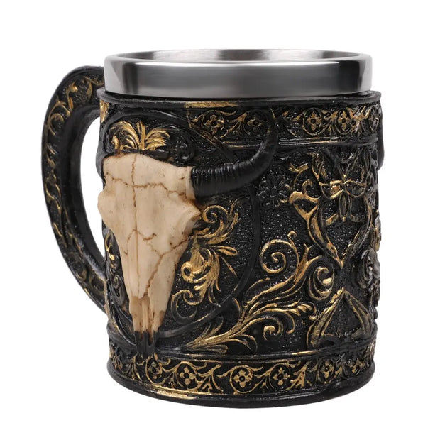 Bullbone mug resin stainless steel inner liner ornament - Memoriex 