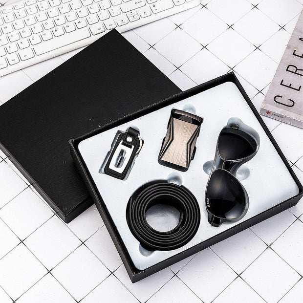 Business Belt Wallet Wrist Watch Pen Gift Box Set For Men - Memoriex 