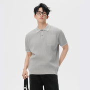 Business Casual Sweater Men's High Sense Summer Contrast Color Lapels - Memoriex 