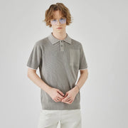 Business Casual Sweater Men's High Sense Summer Contrast Color Lapels - Memoriex 