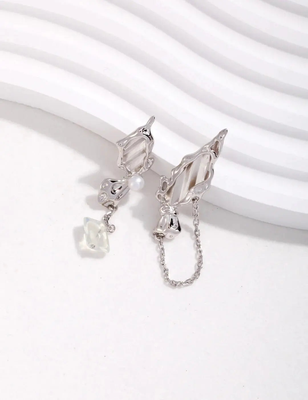 Butterfly Pearl Earrings-2