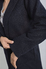 Buttoned Textured Jacket with Front Pockets - Memoriex 
