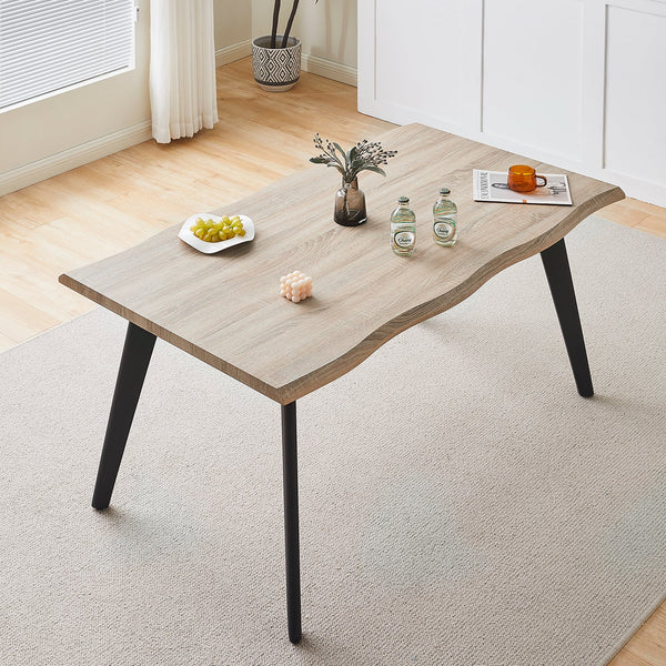Seibold Live Edge Dining Table [Light Wood] [120cm/140cm]-0