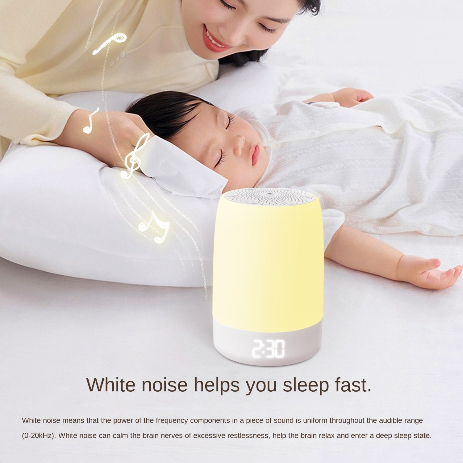 Youmian White Noise Sleep Device Breathing Atmosphere Light Music White Noise Sleep Aid Intelligent Timing - Memoriex 