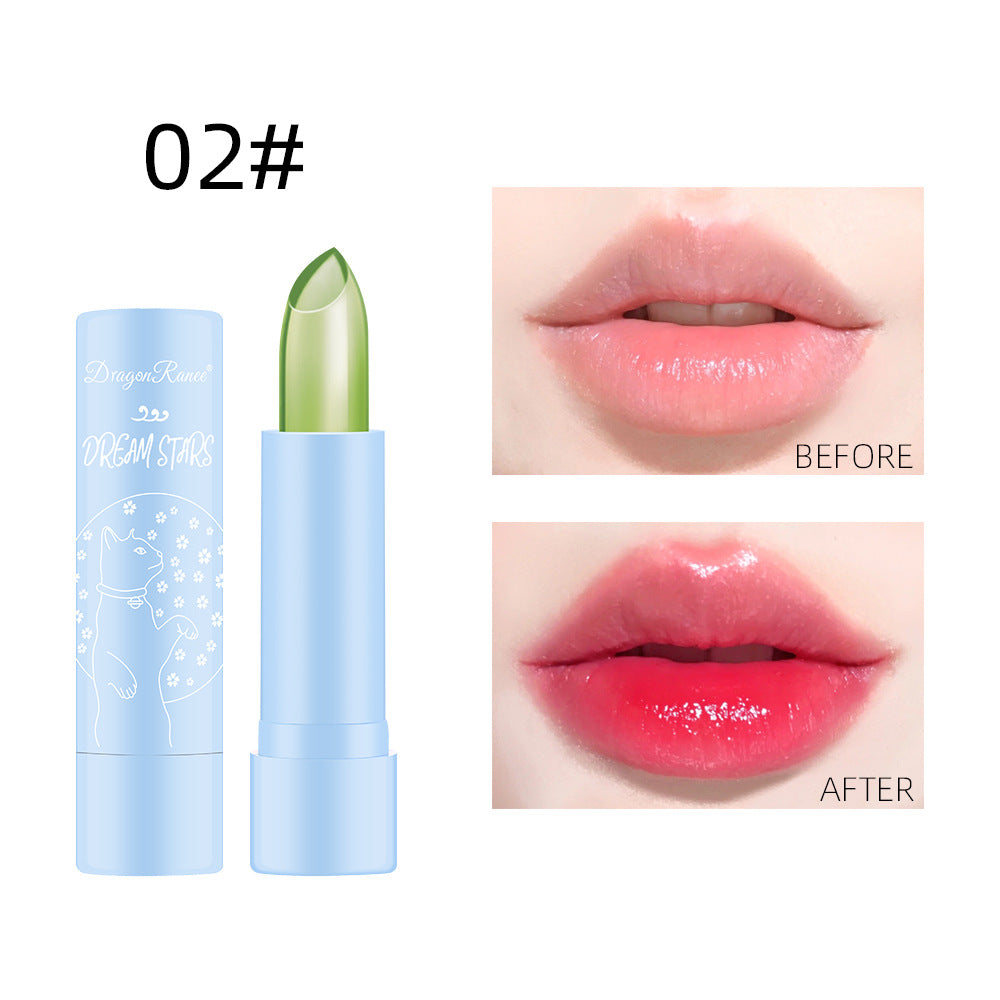 Color-Changing Lipstick Long-Lasting Moisturizing Not Easy To Decolorize Not Easy To Dip In The Cup Waterproof And Moisturizing Aloe Jelly Lipstick - Memoriex 