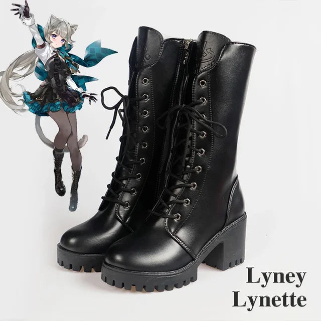 Lyney Lynette Cosplay Shoes Anime Chinese Style Halloween for Impact Women Game - Memoriex 