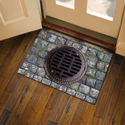 3D visual clown floor mat, funny entrance floor mat, illusion vortex floor mat - Memoriex