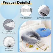 Reading pillow, crocheted arm-support for adults, portable, skin-friendly, TV & breastfeeding. - Memoriex