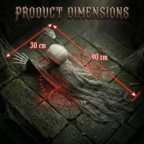 Halloween Sound-Activated Crawler Ghost – 90 × 30 cm