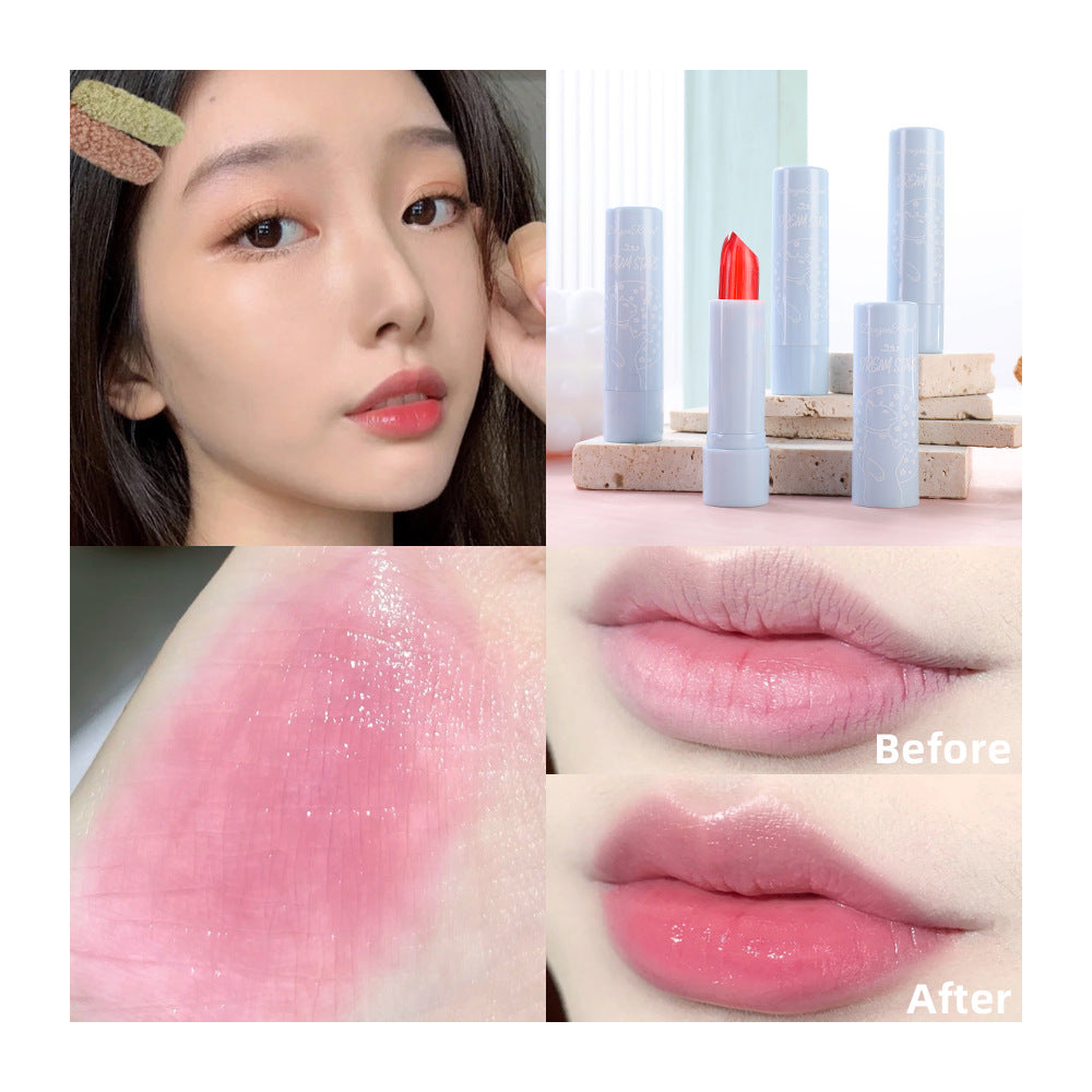 Color-Changing Lipstick Long-Lasting Moisturizing Not Easy To Decolorize Not Easy To Dip In The Cup Waterproof And Moisturizing Aloe Jelly Lipstick - Memoriex 