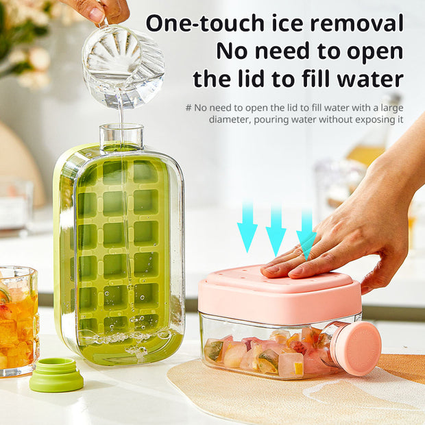 Ice - covered tray; freezer - overflow prevention ice tray - Memoriex