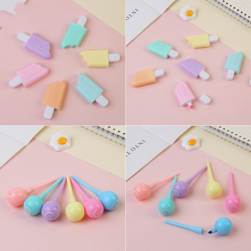 1 PCS Cute Mini Highlighter Lovely Cartoon Paint Marker Pen School Office Office Stationery Supply Capsule Vitamin Kawaii Funny - Memoriex 