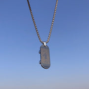 New Hip-Hop Accessories Sweater Chain Military Titanium Steel Necklace Men's Jewelry - Memoriex