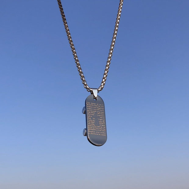 New Hip-Hop Accessories Sweater Chain Military Titanium Steel Necklace Men's Jewelry - Memoriex