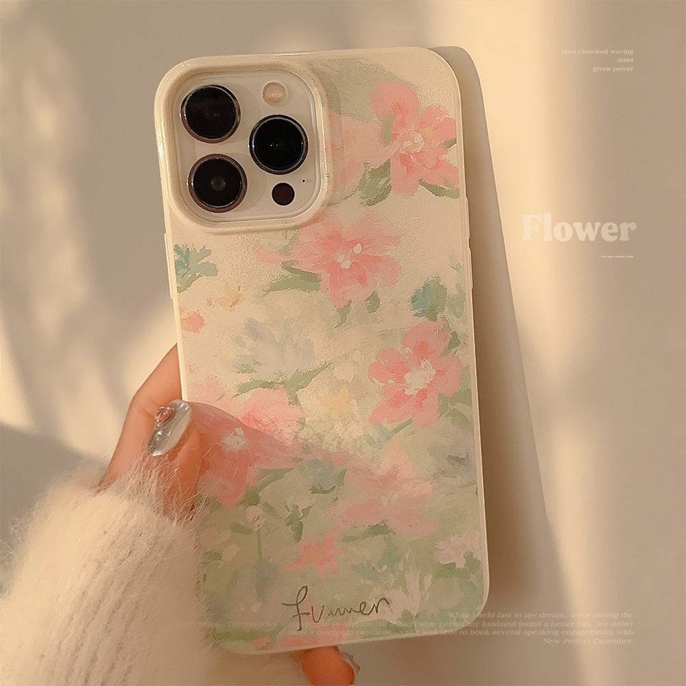 Garden in Oil Painting iPhone 15 Phone Case 14 Art 13Pro Silicone Max - Memoriex 