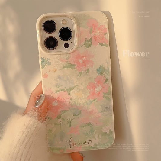 Garden in Oil Painting iPhone 15 Phone Case 14 Art 13Pro Silicone Max - Memoriex 